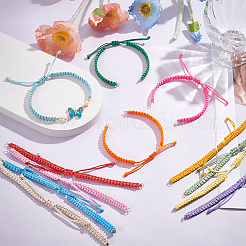 12Pcs Adjustable Waxed Polyester Cord Bracelets Making&nbsp;AJEW-UN00035
