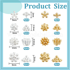 32Pcs 8 Style Brass Cabochon&nbsp;MRMJ-BC0003-43