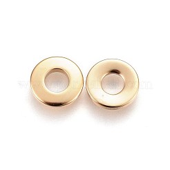 201 ステンレススチールリンクリング  ドーナツ  ゴールドカラー  9x1.5mm  内径：4mm&nbsp;STAS-F192-002G-03
