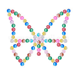 Baking Paint Crackle Glass Bead&nbsp;CCG-PH0002-8mm-02