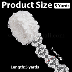 5 Yards Polyester Flower Lace Trim Ribbon&nbsp;OCOR-WR0001-92