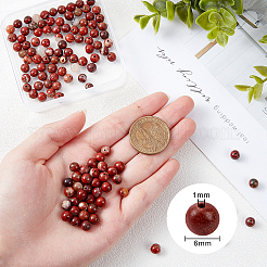 Natural Red Jasper Round Bead Strands&nbsp;G-OC0001-68