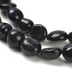 Dyed Natural Blue Tiger Eye Beads Strands&nbsp;G-P497-01E-74