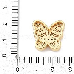 Brass Micro Pave Cubic Zirconia Beads&nbsp;KK-H203-06G