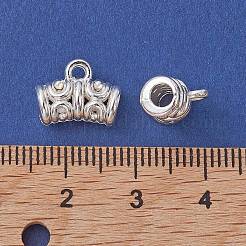 合金チューブベイル  長持ちメッキ  ループベイル  チューブ  銀  9.5x12.5x6mm  穴：1.4mm  内径：3mm&nbsp;FIND-B029-21S
