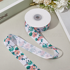 1 Roll Single Face Printed Polyester Grosgrain Ribbons&nbsp;SRIB-CY0001-12A
