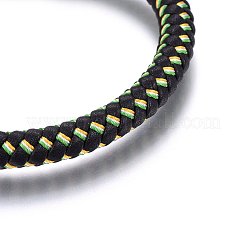 レザーコードブレスレット  304ステンレススチール製マグネット留め具付き  ステンレス鋼色  8-1/4インチ（21cm）  8mm&nbsp;BJEW-G603-03P