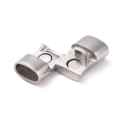 Tarnish Resistant Rectangle 304 Stainless Steel Magnetic Necklace Clasps&nbsp;STAS-O035-11B