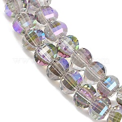 Electroplate Transparent Glass Beads Strands&nbsp;EGLA-B011-08A-HR03