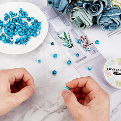 114Pcs Synthetic Ocean White Jade Beads DIY Stretch Bracelets Making Kits&nbsp;DIY-FH0003-89