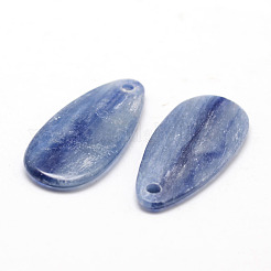 ティアドロップ天然藍晶石/藍晶石/ディセンペンダント  32~34x13~15x3mm  穴：2mm  約5個/20g&nbsp;LS-G-O149-01