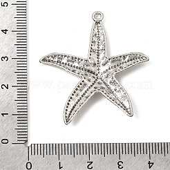 合金のチベット風チャーム  ヒトデのチャーム  アンティークシルバー  42.5x37.5x4mm  穴：1.6mm&nbsp;AL-CBA3571-01A-AS