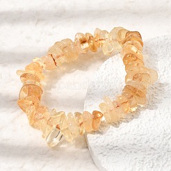 Heated Natural Citrine Chip Beaded Stretch Bracelets&nbsp;GG-CBA0FEA-01B