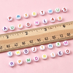 111G Craft Acrylic Horizontal Hole Letter Beads&nbsp;SACR-FS0001-35