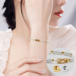 40Pcs 2 Colors Brass Crimp Beads&nbsp;KK-BBC0023-34