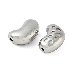 304ステンレススチールビーズ  豆  変色防止  ステンレス鋼色  21x13x9mm  穴：1.8mm&nbsp;STAS-D376-28P