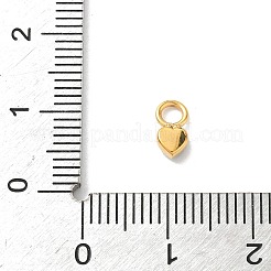 304ステンレススチールチャーム  ハートチャーム  ガラスと  18KGP本金メッキ  多面カット  ブラック  7.5x4x2.5mm  穴：2.5mm&nbsp;KK-D503-03A-G