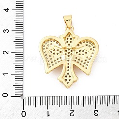 Brass Micro Pave Cubic Zirconia Pendants&nbsp;KK-S510-02G