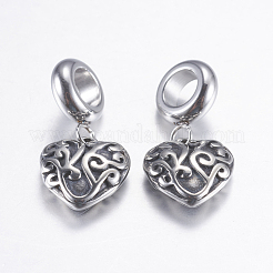 304 Stainless Steel European Dangle Charms&nbsp;STAS-P183-35AS