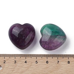 天然蛍石パームストーン  ハート  25x25~25.5x15.5~16mm&nbsp;G-C110-10