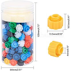 プラスチックシリンジキャップ  ディスペンシングシリンジチップキャップ  ロックネジ型工業用シリンジチップキャップ  ミックスカラー  6.4x12cm&nbsp;DIY-GB0001-01
