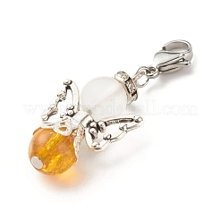 Natural Citrine Pendant Decorations&nbsp;HJEW-JM00599-05