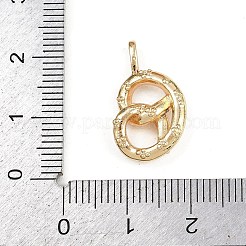 304ステンレスペンダント  プレッツェルチャーム  ゴールドカラー  20.5x11.5x4.5mm  穴：3.5x2mm&nbsp;X-STAS-L296-13G