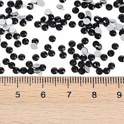 フラットバックガラスラインストーン  グレードA  バックメッキ  多面カット  半円  ジェット  ss10  2.7~2.8mm  1440個/袋&nbsp;RGLA-C002-SS10-280