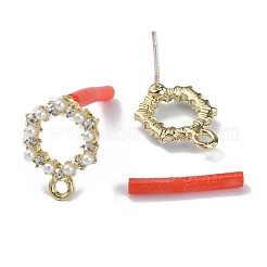 Alloy Crystal Rhinestone Stud Earring Findings&nbsp;EJEW-WH0009-05LG