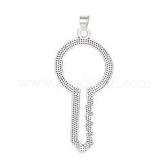 チベット風合金ビッグサイズペンダントトップ  キー  アンティークシルバー  64x29.5x2mm  穴：5x6.5mm&nbsp;TIBEP-L006-002AS