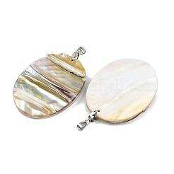 Natural Freshwater Shell Big Pendants&nbsp;SSHEL-B003-05P-04