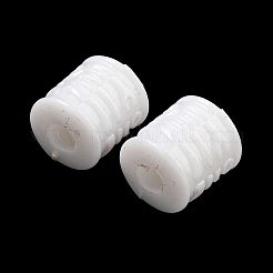 不透明なアクリルビーズ  コラム  ホワイト  10x9mm  穴：3.5mm  約909個/500g&nbsp;SACR-L007-003