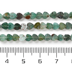 天然石クリソコラビーズ連売り  ハート  4x4x2mm  穴：1mm  約87~91個/連  13.78''~14.17''（35~36センチメートル）&nbsp;G-M403-A27-01