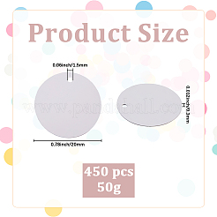 PVCスパンコール/スパンコールペンダント  フラットラウンド  銀  19.5x0.3mm  穴：1.5mm  約454個/500g&nbsp;PVC-WH20005-01B