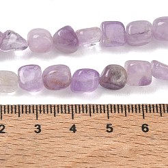 天然石アメジストビーズ連売り  ナゲット  タンブルストーン  6~8.5x6~7.5x5~8mm  穴：0.9mm  約27~35個/連  7.48~8.26''（19~21センチメートル）&nbsp;GG-CBA9392-06