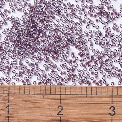 MIYUKIデリカビーズ小  シリンダー  日本製シードビーズ  15/0  （dbs1244)透明な藤色ab  1.1x1.3mm  穴：0.7mm  約175000個/袋  50 G /袋&nbsp;SEED-X0054-DBS1244