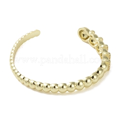 Brass Micro Pave Clear Cubic Zirconia Cuff Bangle&nbsp;BJEW-K239-02G