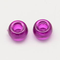 クリアアクリルヨーロピアンビーズ  大きな穴バレルビーズ  ミックスカラー  9x6mm  穴：4mm&nbsp;X-MACR-Q156-02