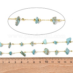 Handmade Synthetic Turquoise Beaded Chains&nbsp;LS-CHC-I026-D-01G