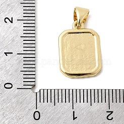 Brass Micro Pave Clear Cubic Zirconia Pendants&nbsp;KK-Z150-02G