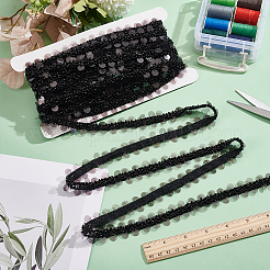 5 Yards Paillette with Glass Seed Bead Ribbons&nbsp;OCOR-BC0007-67A