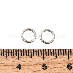 真鍮製オープンタイプ丸カン  丸く切ったのこぎり  長持ちメッキ  ニッケルフリー  プラチナメッキ  6x0.8mm  20ゲージ  内径：4.5mm&nbsp;KK-B147-03F-P
