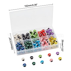 Round Evil Eye Resin Beads&nbsp;RESI-GA0001-03B