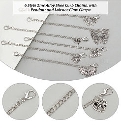 12Pcs 6 Style Alloy Curb Link Shoe Decoration Chain&nbsp;FIND-PHE00001