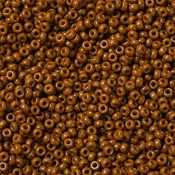 MIYUKIラウンドロカイユビーズ  日本製シードビーズ  11/0  （rr4459)デュラコート染め不透明シエナ  2x1.3mm  穴：0.8mm  約50000個/ポンド&nbsp;SEED-G007-RR4459