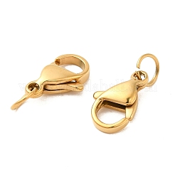 Ion Plating(IP) 304 Stainless Steel Lobster Claw Clasps Hand Polished&nbsp;STAS-AB12-G-02
