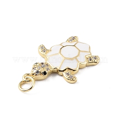 Rack Plating Brass Micro Pave Cubic Zirconia Pendants&nbsp;KK-C021-01G-04