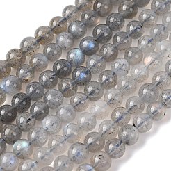 天然石ラブラドライトラウンドビーズ連売り  グレードAA  6mm  穴：1mm  約66個/連  15.5インチ&nbsp;G-M263-B-03