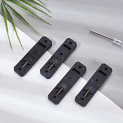 ナイロンDINレール取り付けブラケット10個  ユニバーサルDINレールマウントクリップ  ブラック  76x20x8mm&nbsp;FIND-GA0007-30