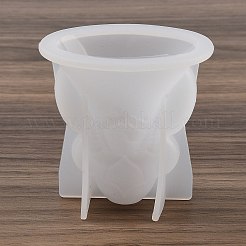 クリスマステーマ 3D DIY シリコン像型  レジン型  UVレジン用  エポキシ樹脂工芸品作り  ホワイト  人間  60x62x47mm&nbsp;LS-SIMO-G001-02A